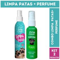 Combo Limpa Patas + Perfume Pet Clean 120 mL para Cães e Gatos