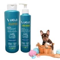 Combo Limpeza P/ Cães Gatos Shampoo Pele Sensível Explosao de Encantos 500ml + Condicionador 300ml