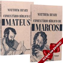 Combo Livro Comentário Bíblico de Mateus + Marcos Matthew Henry Cristão Evangélico Gospel Igreja Família Homem Mulher - Igreja Cristã Amigo Evangélico