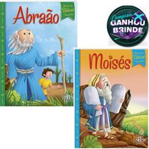 Combo Livro Histórias Bíblicas Favoritas: Abraão + Livro Histórias Bíblicas Favoritas: Moisés Ilustrada Infantil SBN