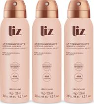 Combo Liz: Desodorante Antitranspirante Aerossol 75g (3 unidades)