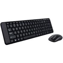 Combo logitech mk220 wireless teclado e mouse preto