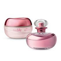 Combo Love Lily: Eau de Parfum 75ml + Creme Acetinado 250g Combo Love Lily: Eau de Parfum 75ml + Creme Acetinado 250g