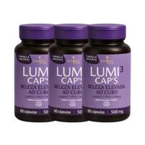Combo Lumi³ Cap's - Lumina Gold Cabelo Pele Unha - 3 meses de uso