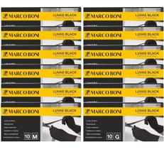Combo luvas profissionais black 3caixa g 3caixa m marco boni