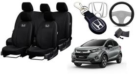 Combo Luxo WR-V 2015-2024 + Volante + Chaveiro Couro