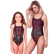 Combo mãe e filha par maiôs maori proteção uv 50+ kauna