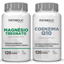 Combo Magnesio L Treonato Coenzima Q10 500Mg 240 Cáps Metabolic Farma Combo Magnesio L Treonato Coenzima Q10 500Mg 240 Cáps Metabolic Farma