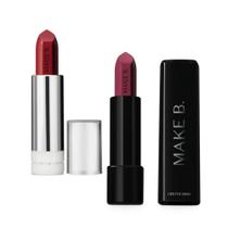 Combo Make B.: Batom Mate Violeta Violet 4g + Refil Batom Glossy Vinho Wine 3,6g Combo Make B.: Batom Mate Violeta Violet 4g + Refil Batom Glossy Vinho Wine 3,6g