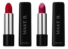 Combo Make B. By Narcisa: Batom Vermelho 3,6 g+ Batom Rosa 3,6g