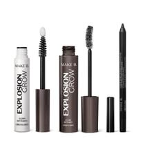 Combo Make B. Explosion Grow: Sérum para Cílios e Sobrancelhas + Lápis Para Olhos + Máscara Cílios