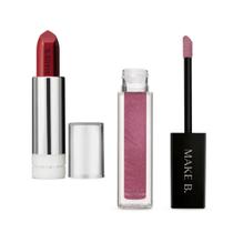 Combo Make B.: Gloss Labial Rose Lover 5ml + Refil Batom Glossy Vinho Wine 3,6g