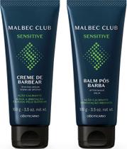 Combo Malbec Club Sensitive: Creme de Barbear 100g + Balm Pós Barba 100g