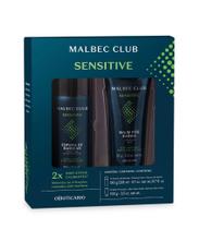 Combo Malbec club sensitive Espuma barbear 190g+Balm pós barba 100g - Boticário - Boticário