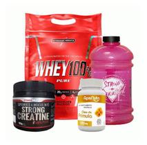 Combo Mamãe Fit - Whey 100% Pure- Strong Creatine-Óleo de Prímula