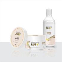 Combo Manutenção Pós Progressiva Prolongador de Liso Fashion Ruby Linha Gold 300g - Kali Cosmetics - D' Florence