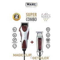 Combo Máquina de Cortar Cabelo e de Acabamento Magic Clip e Detailer Com Fio Wahl 127v