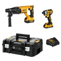 Combo Martelete SDS PLUS 1" (DCH133) + Parafusadeira de Impacto 1/4" - DCK260D1P1T-BR Combo Martelete SDS PLUS 1" (DCH133) + Parafusadeira de Impacto 1/4" - DCK260D1P1T-BR