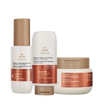 Combo Máscara Cronograma Nutrição Creme de Pentear Óleo Capilar Cabelos Secos Lumina Natura