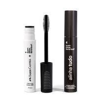 Combo Máscara para Cílios e Sobrancelhas Incolor Alinha Tudo 12g + Máscara Marca Cílios 8ml