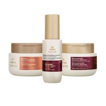 Combo Máscara Sérum Capilar Lumina Natura Cronograma Quimicamente Reconstrução Nutrição