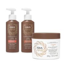 Combo Match Ciência das Curvas Cronograma Crespos Máscara + Booster Nutrição + Booster Reconstrução