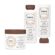Combo Match Ciência das Curvas: Shampoo + Condicionador E Leave-In + Máscara Capilar Cachos