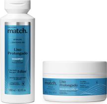 Combo Match Liso Prolongado: Shampoo 300ml + Máscara Capilar 250g - Cabelos