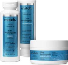 Combo Match Liso Prolongado: Shampoo 300ml + Máscara Capilar 250g + Condicionador 280ml