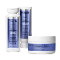 Combo Match Loiro Reparado: Shampoo 300ml + Máscara 250g + Condicionador 280ml