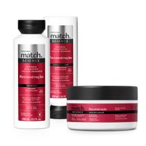 Combo Match Science Reconstrução Shampoo 300 ml Condicionador 280ml Máscara 250gr