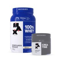 Combo Max Titanium 100% Whey 900g e Creatina Pura 100g