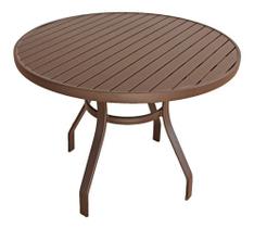 Combo Mesa Tampo Ripado 1,10m + 4 Cadeiras Alumínio Tela Sling Combo Mesa Tampo Ripado 1,10m + 4 Cadeiras Alumínio Tela Sling