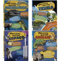 Combo Meu Livro Incrível... Animais + Dinossauros + Espaço + Terra SBN Crianças Filhos Infantil Desenho História