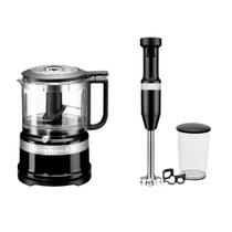 Combo Mini Processador Onyx Black + Mixer de Mão de Velocidade Variável Black Matte - KJA03_KEB53_CJ Combo Mini Processador Onyx Black + Mixer de Mão de Velocidade Variável Black Matte - KJA03_KEB53_CJ