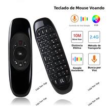 Combo Mini Teclado E Mouse Sem Fio 24G Com Controle De Voz E Aprendizado IR Para PC, Projetor, TV
