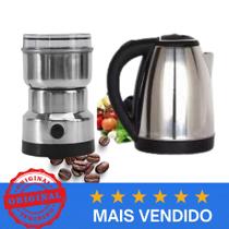 Combo Moedor de Café Elétrico + Chaleira Elétrica 220V Mais Vendido