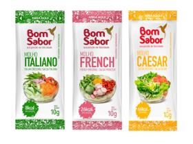 Combo Molhos Sachê Bom Sabor 10G Italian French Caesar 90Un Combo Molhos Sachê Bom Sabor 10G Italian French Caesar 90Un