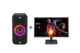 Combo Monitor Gamer LG 21,5'' Full HD 75Hz 22MP410-B + Combo Caixa De Som Portátil LG Xboom Partybox XL5