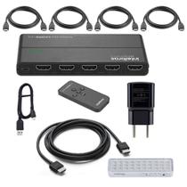 Combo Multiplicador Hdmi 4X1 Vex 3004 Switch Intelbras Cabos