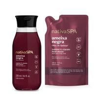 Combo Nativa Spa Ameixa Negra: Sabonete Líquido Perfumado 250ml + Refil 200ml Combo Nativa Spa Ameixa Negra: Sabonete Líquido Perfumado 250ml + Refil 200ml
