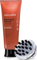 Combo Nativa SPA Ginseng e Cafeína: Gel Anticelulite 200g + Massageador Corporal