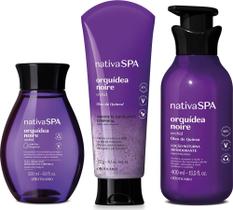 Combo Nativa SPA Orquidea Noire: Óleo Hidratante Corporal+ Loção Corporal + Sabonete Esfoliante Combo Nativa SPA Orquidea Noire: Óleo Hidratante Corporal+ Loção Corporal + Sabonete Esfoliante