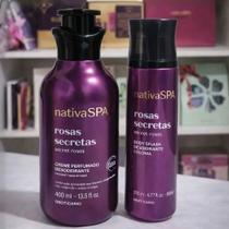 Combo Nativa SPA Rosas Secretas: Body Splash 200ml + Creme Perfumado Corporal 400ml Combo Nativa SPA Rosas Secretas: Body Splash 200ml + Creme Perfumado Corporal 400ml