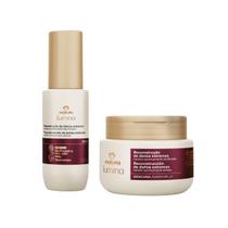 Combo Natura Lumina Sérum Cabelos Quimicamente Danificados Sérum e Máscara Regeneração