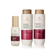 Combo Natura Lumina Tratamento Sérum Regenerador Cabelos Danificados Shampoo Condicionador