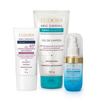 Combo Neo Dermo: Gel de Limpeza Purific Collection 150g + Gel Hidratante Facial Hidra Mineral Collection 30g + Gel Hidratante Facial Antissinais 45+ Pró Age Collection 50g
