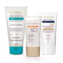 Combo Neo Dermo: Protetor Solar FPS 50 40g + Gel de Limpeza Facial 150g + Creme Facial 60+ 50g