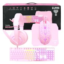 Combo NightMare Candy Gamer Teclado Shadow Valley Com Led Rainbow + Headset Seek Controle de Volume + Mouse Scar Led Rainbow + Mouse Pad Slayer 29X25cm