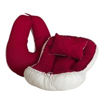 Combo Ninho Redutor C/Almofada Para Amamentar Ref. 1061 Tamanho Único Estampas:Marsala Combo Ninho Redutor C/Almofada Para Amamentar Ref. 1061 Tamanho Único Estampas:Marsala